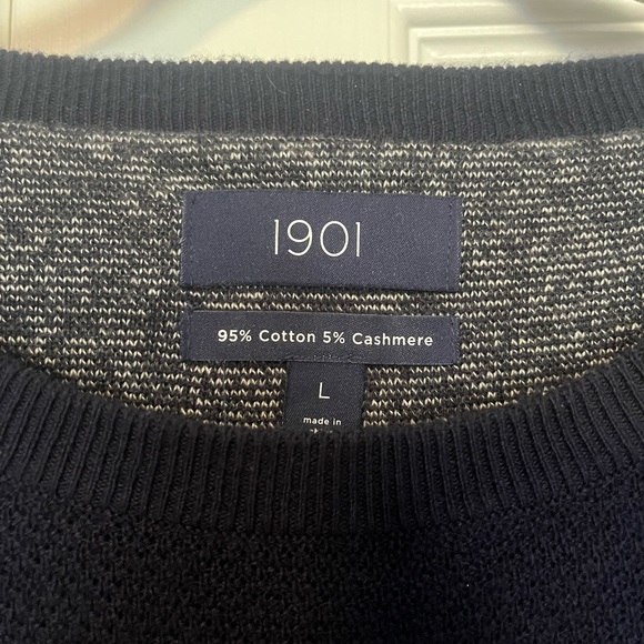1901 by Nordstrom Cotton/Cashmere Blend Crewneck Sweater - Picture 2 of 4